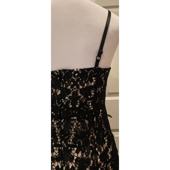 Few Moda Black Crochet Dress Womens Size Small Wedding Prom sleeveless mini - Picture 5 of 6
